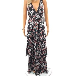 NWT If By Sea Maxi Floral Wrap Dress Size Medium